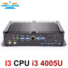 Fanless Mini PC i3 5005U/i3 4010U/i3 4005U Industrial Computer 24 Hours Working 2 COM HDMI VGA Dual Display 300M Wifi 4K HD HTPC