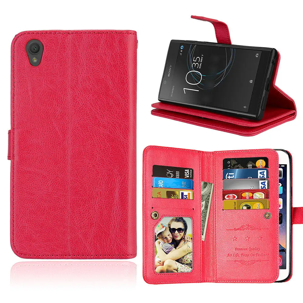 

For Sony Xperia XA1 Ultra Case Sony XA1 Ultra Flip PU Leather Case Stand Card Slot Photo Frame For Sony Xperia XA1 Ultra Cover