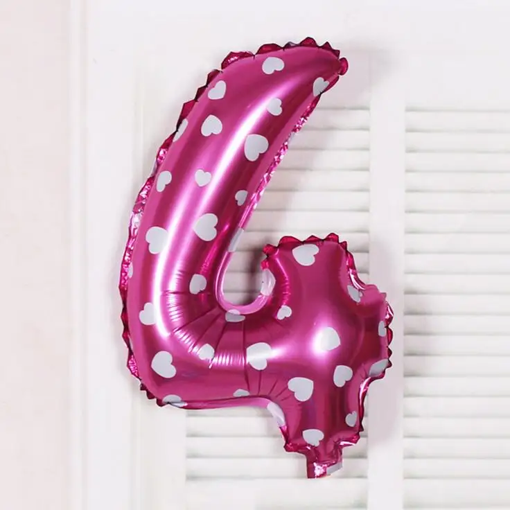Pink 4 1 шт. 32 дюйма номер 0-9 воздушный шар Foli декоративные шары фестиваль вечерние декорация праздничные украшения игрушка воздушный шар - Цвет: Pink 4