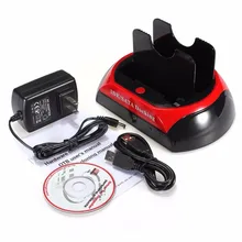 Dual 2.5 “3.5” IDE SATA UNIDAD de DISCO DURO HDD DOCKING STATION HUB USB 2.0 MUELLE
