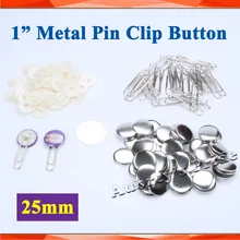 100 jeux de pinces en métal, 1 "25mm, jeux de boutons, marque-page cheveux Pro, tout en acier, matériel de fourniture