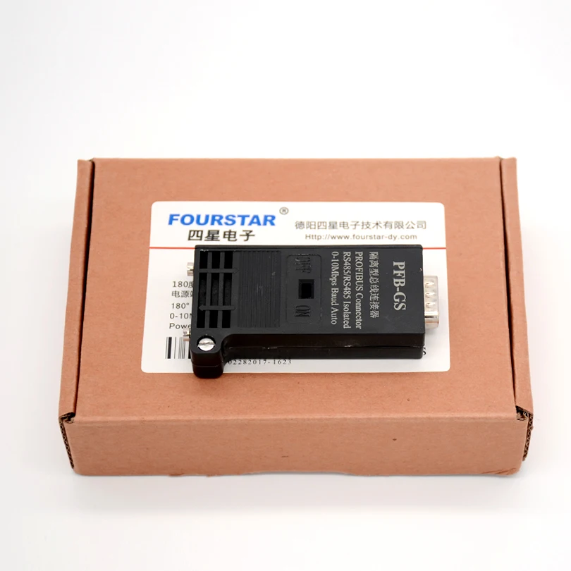 Изолированный разъем для шины PROFIBUS с защитой от молнии установленный на 180