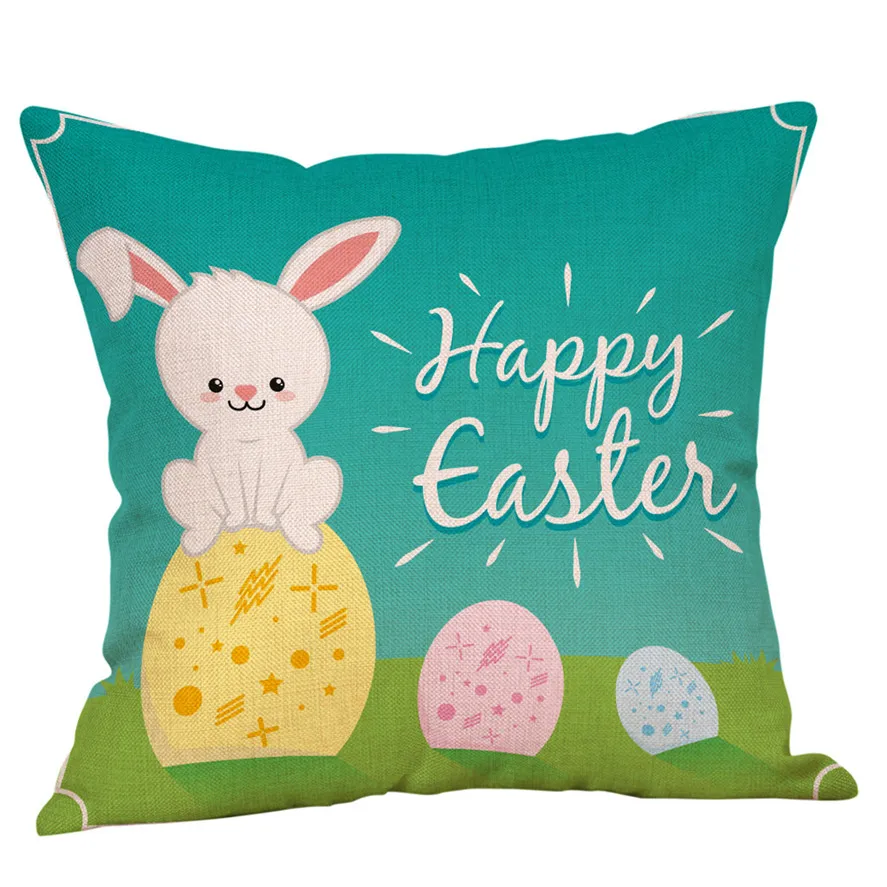 New Easter Rabbit Cushion Cover 45x45 1PC Easter Multicolor Rabbit