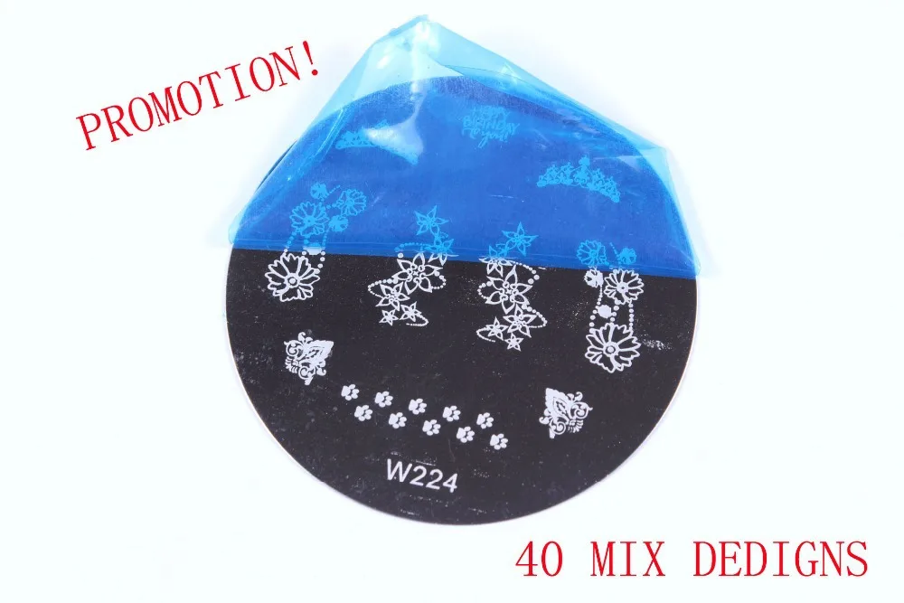 

Big Round Image Plate 40PCS Nail Art Image Template 40 Mix Designs Nail Art Stamping Printing Plate Manicure tool#X216