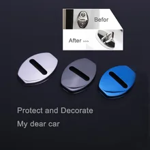 4 PCS Door Lock Cover Case For VW Tiguan POLO Jetta MK6 Skoda Superb Octavia Audi Skoda SEAT Ibiza Altea Styling Stickers MSKG 44mm electronic throttle body case for audi seat skoda vw polo 1 2 1 4 16v 408238321006z 036133062l
