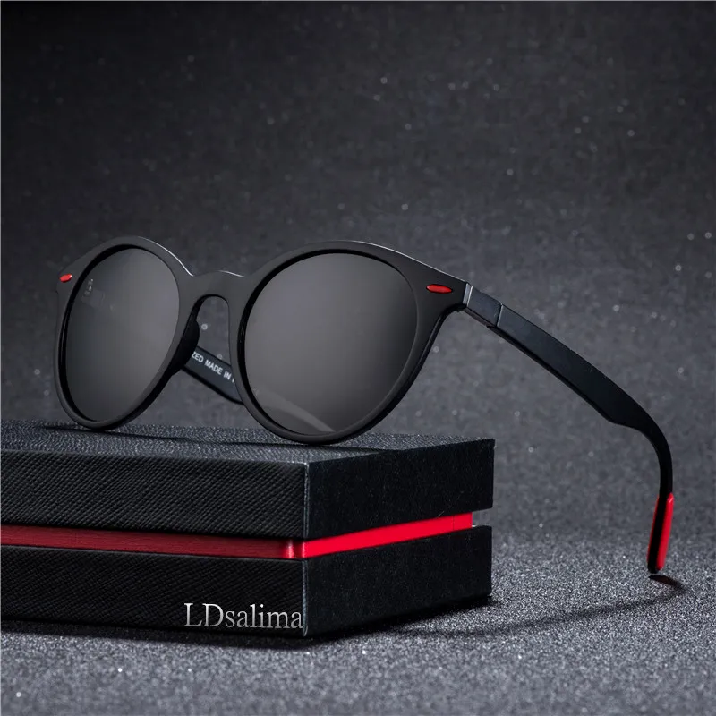

2019 Men Women Classic Retro Rivet Polarized Sunglasses TR90 Legs Lighter Design Oval Frame UV400 P4296
