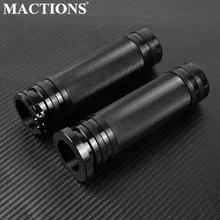 Рукоятка на руль мотоцикла 1 ", черный алюминиевый руль для Harley Sportster XL 883 1200 Touring Dyna Softail Fatboy Night Train XR(China)