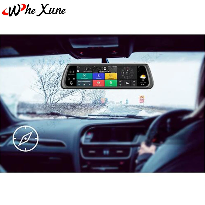 WHEXUNE 4G 10 дюймов Android 5 1 сенсорный IPS специальная автомобильная DVR камера зеркало