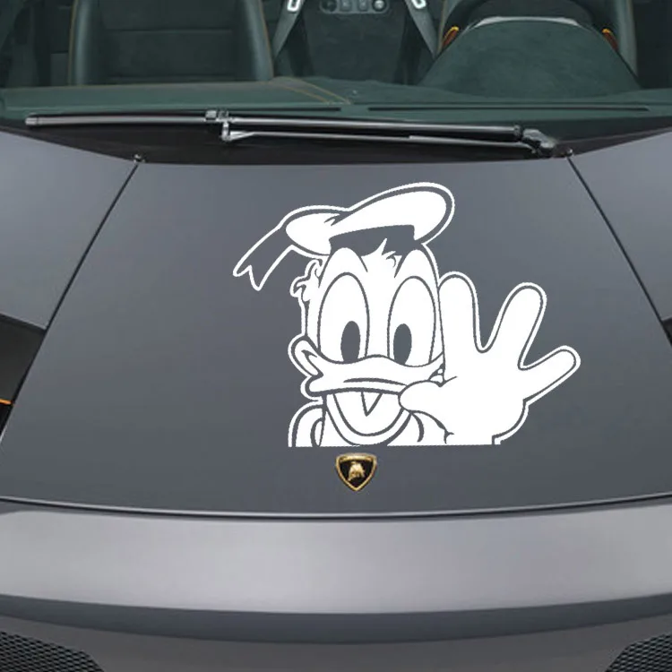 Donald Duck In Car Stickers Car Decal For Cartoon Pattern Car Styling