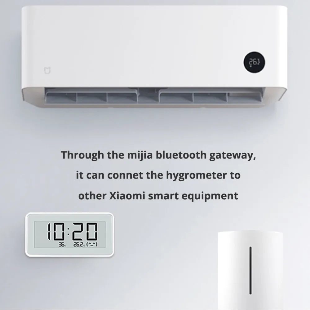 Xiaomi MiaoMiaoCe E-Link Чернила ЖК-экран Цифровые Часы Измеритель влажности Высокоточный термометр датчик температуры и влажности