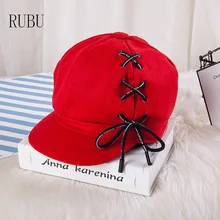 Индивидуальные кружевные береты Женская восьмиугольная шляпа пара Мода дикая осенне-зимняя шляпа