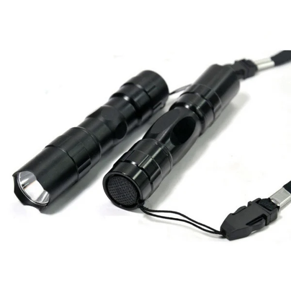 

Waterproof LED Light Lamp Professional Camping Outdoor Flashlight Portable Torch Handy Mini CREE Black Keychain Newest 2019