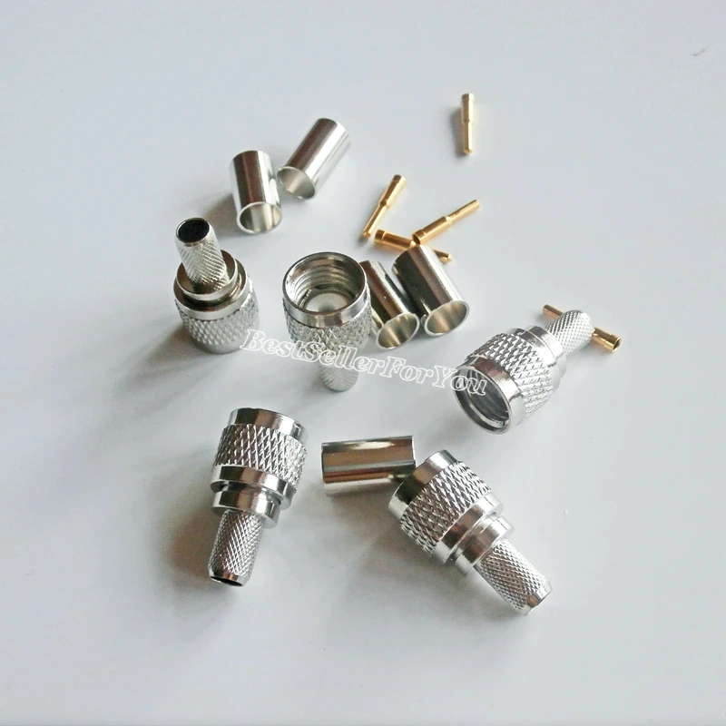 10 шт. MiniUHF мини UHF штекер обжимной для RG 8X RG8X LMR240 кабель RF разъем|plug connector|plug maleplug m |
