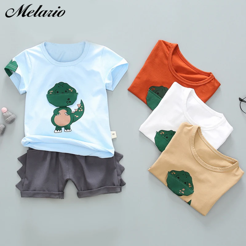 Melario مجموعة ملابس 2019 الفتيان ملابس الأطفال الصيف الفتيان الملابس الكرتون فتى الملابس مجموعة T-القرف + السراويل القطن Melario مجموعة ملابس 2019 الفتيان ملابس الأطفال الصيف الفتيان الملابس الكرتون فتى الملابس مجموعة T-القرف + السراويل القطن