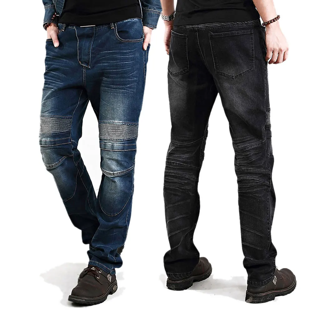 DUHAN мотоциклетные брюки мужские мотоциклетные джинсы повседневные брюки мужские мотоциклетные мотокроссы по бездорожью наколенники защитные мото джинсы брюки