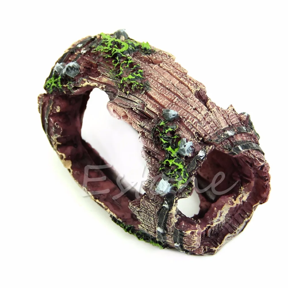 Hot Sale Aquarium Fish Tank Artificial Barrel Resin Ornament Cave Landscaping Decoration