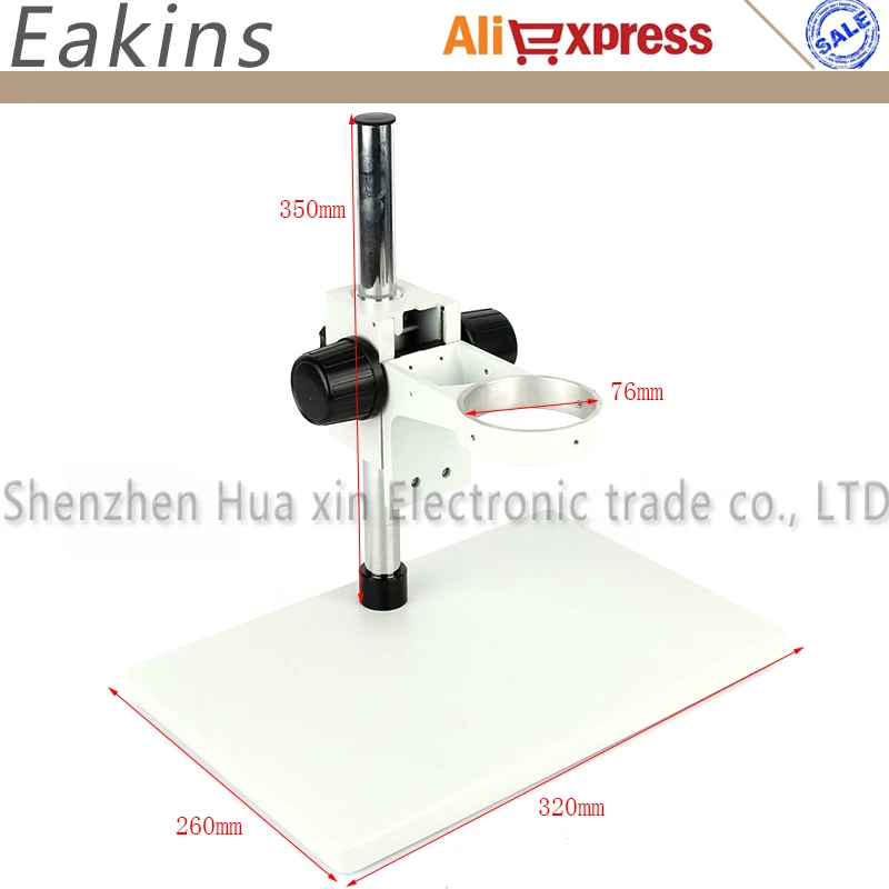 Тринокулярный микроскоп большого размера регулируемый стол стрелы рабочий стенд держатель+ 76 мм кольцо держатель+ многоосевой регулируемый металлический кронштейн