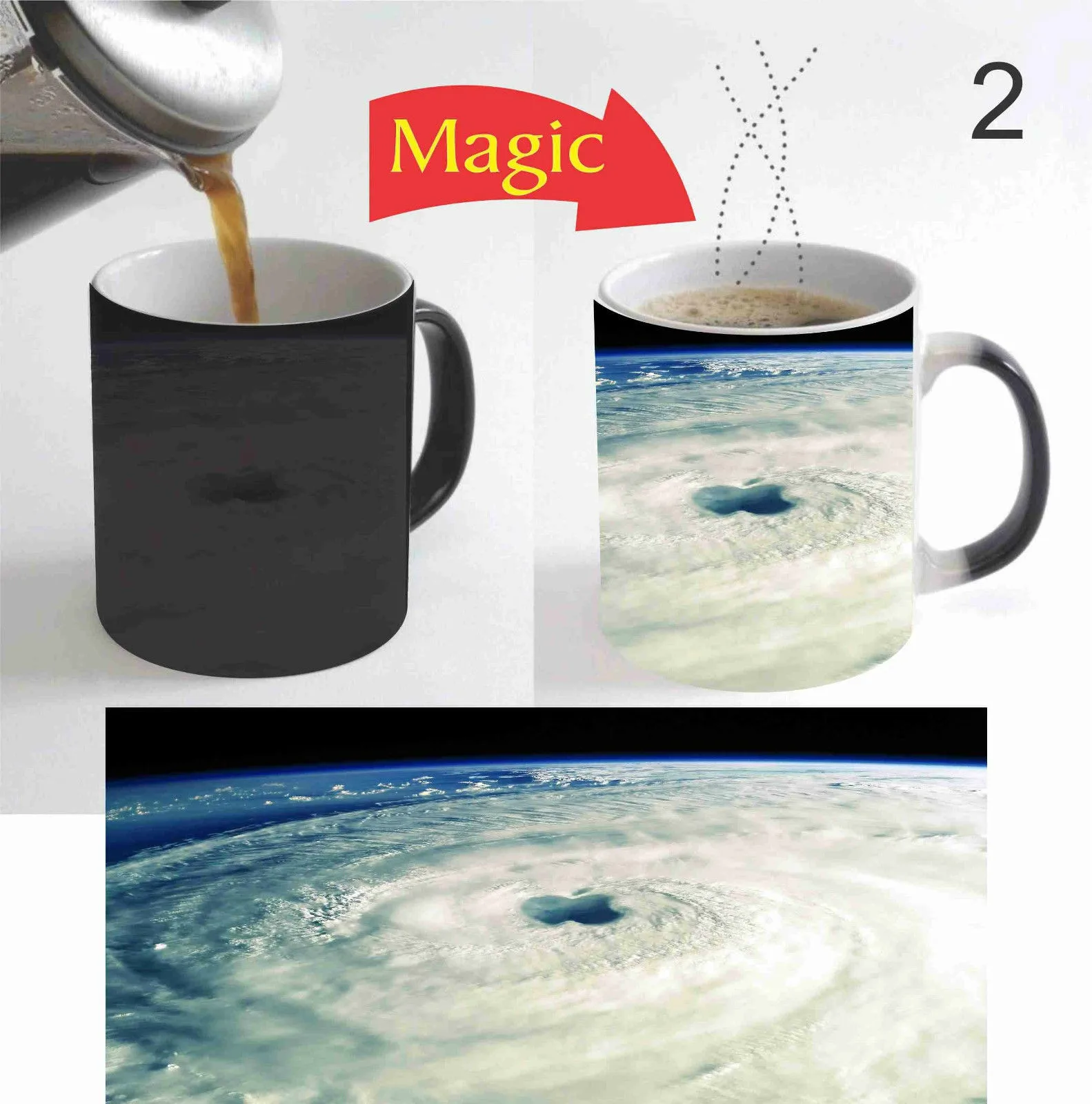 

New Beautiful Apple Logo Magic Mug Color Change Coffee Mug 11 Oz. for Gift - 2