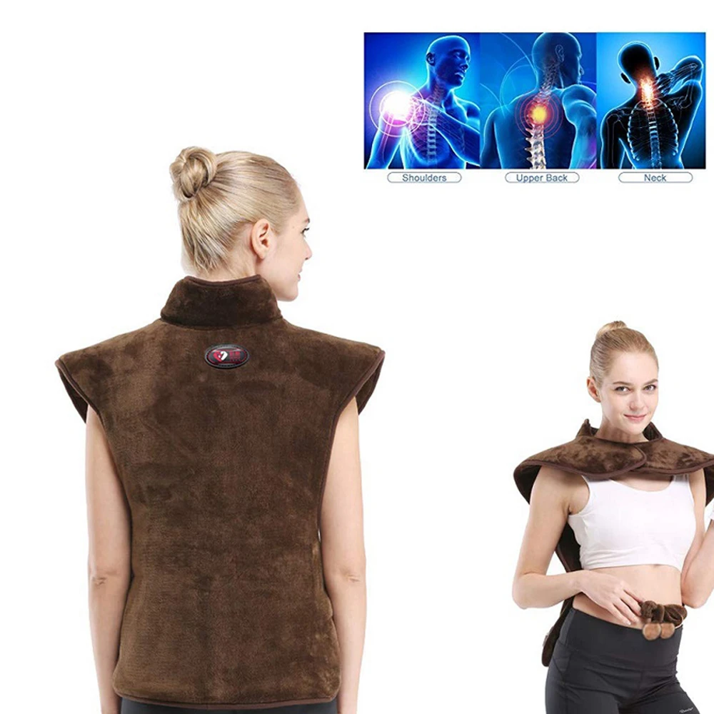 

Electric Moxibustion Shawl Neck Cervical Shoulder Heating Pad Cervical Heating Blanket Multiple Protect For Shoulder Neck Pain