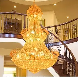 

RmamaryChandelier Lamp LED Chandeliers, Luxury Hotel Living Room Pendant Decorative Lamp K9 Crystal Lights