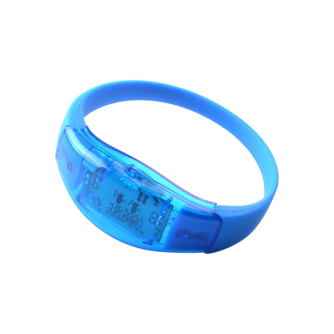 

Brand New Voice Activated Sound Control Led Intermittent Bracelet Band Night Club Main Color: Blue