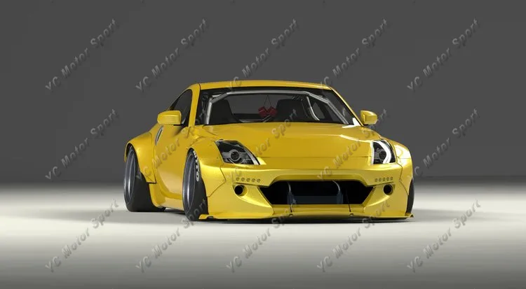 2002-2005 Nissan 350Z Z33 Rocket Bunny Style Body Kit FRP (26)