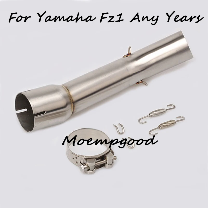 

Motorcycle Exhaust Pipe Muffler Middle Stainless Steel Lossless Conversion Front Connecting Tube For Yamaha FZ1 Any Years