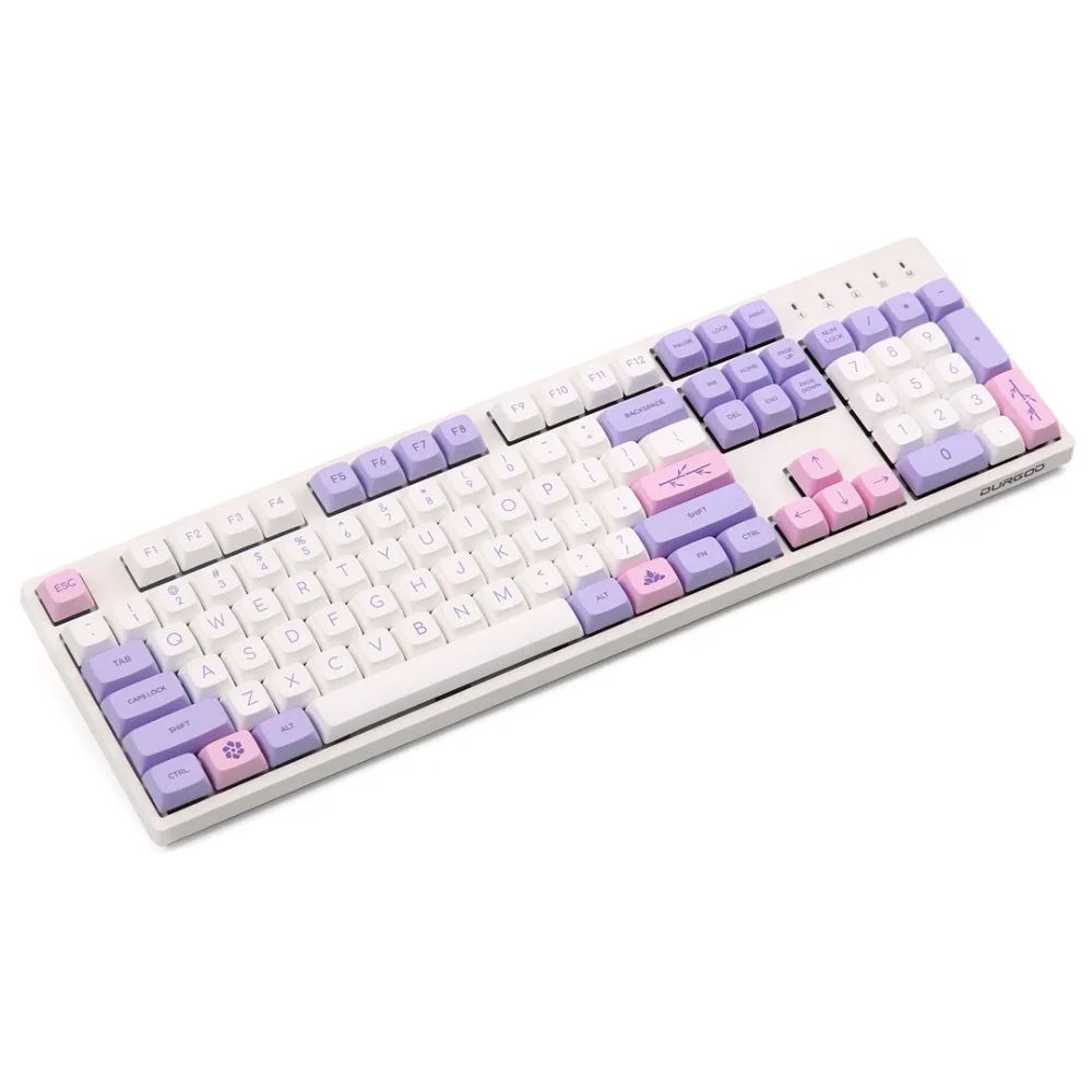 [В наличии] XDA Sakura keycaps Dye subbed толстые PBT 134 клавиш для 61/87/104 cherry mx механическая