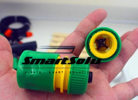 

Free shipping Plastic 1/2" Garden Hose Quick Coupling Connector With Waterstop Function Irrigation Hose End Connector HF31543