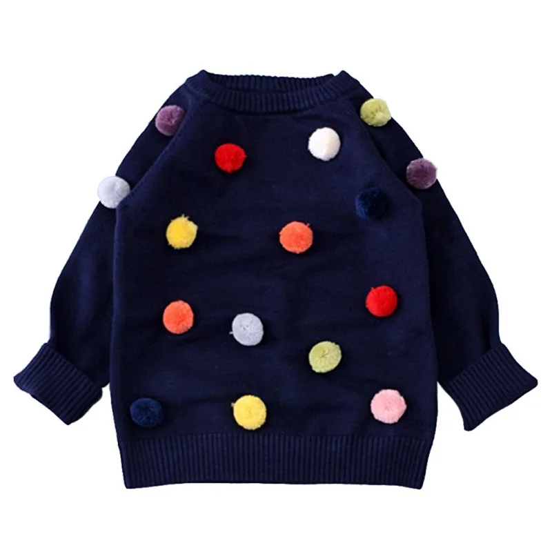 2017 New Autumn Children sweater colored balls baby knitted vests fashion toddler boys sweater