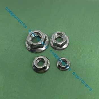 

Flange nuts , Zinc surface-plating, M3,M4,M5,M6,M8,M10, and M12, Anti skid tooth nuts,100pcs/lot.