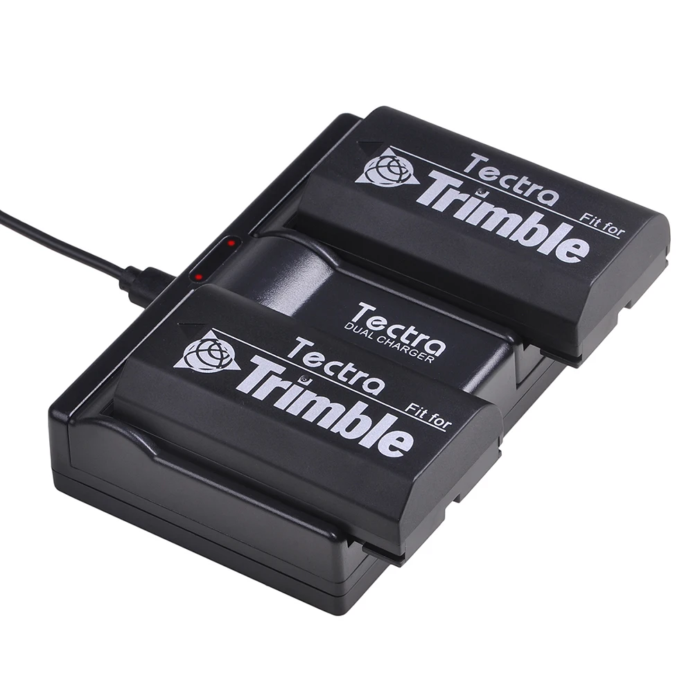 

2600mAh 2PCS Batteries for Trimble 54344 52030 38403 5700 29518 46607 5800 R6 R7 R8 GNSS MT1000 GPS Receiver+Dual USB Charger