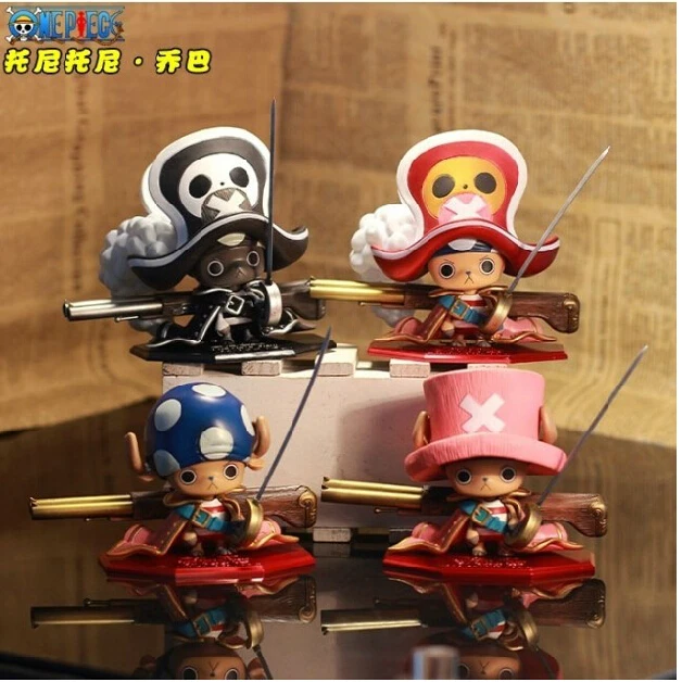 ФОТО Free Shipping Anime One Piece Film Z Tony Tony Chopper PVC Action Figure Toys Dolls 4pcs/set OPFG253