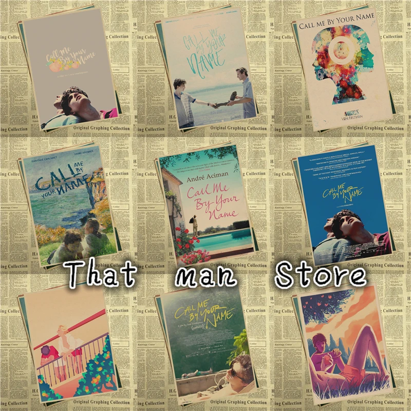 

Call Me by Your Name Kraft Paper Poster Bar Cafe High quality Printing Drawing core Decorative Painting 42x30cm