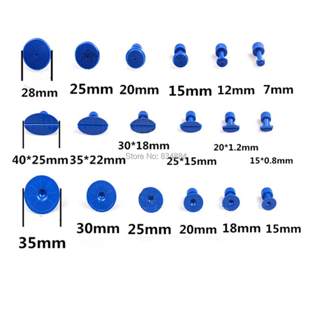 63X PDR выправление вмятин вкладки безболезненное удаление вмятин набор инструментов для ремонта клея Съемник с клеем вкладки разный размер, форма для ремонта автомобиля вмятин