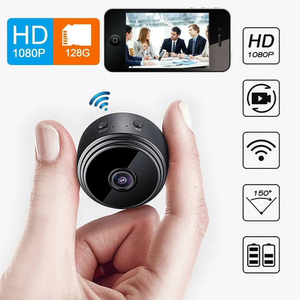 HYUCHON WiFi мини-камера беспроводная Full HD 1080P няня камера с дистанционным видением/детектором движения/ночного видения IP рекордер безопасности