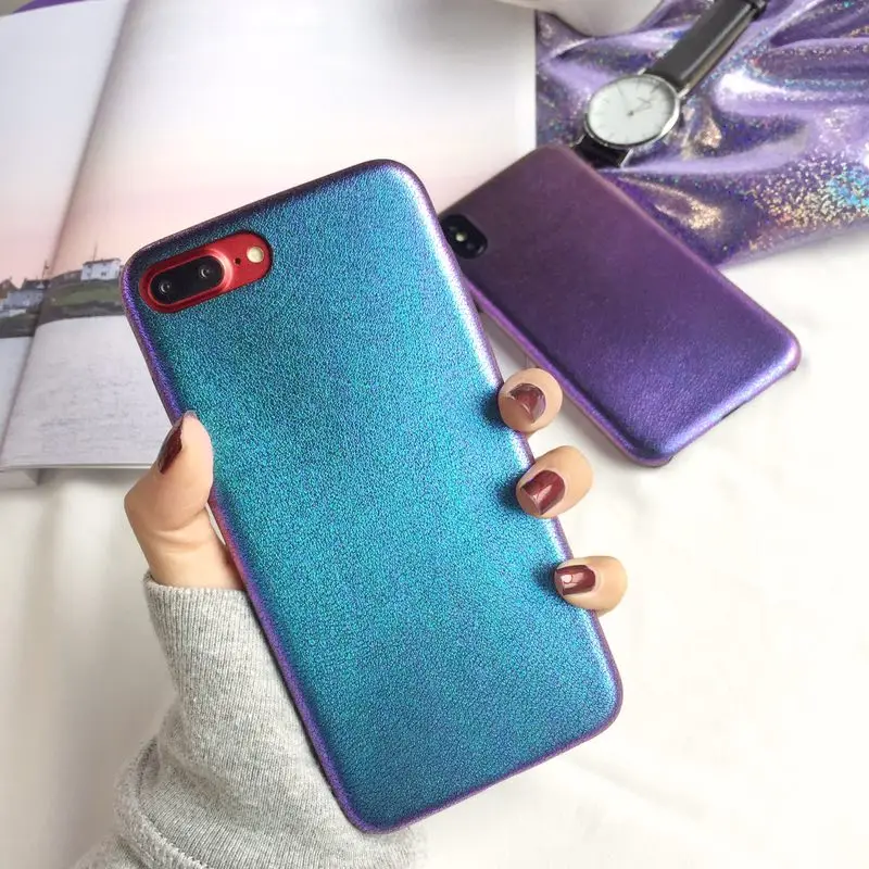 Есть видео для цветных градиентных кожаных чехлов iPhone 6 чехол Apple iphone 6S Plus чехлы