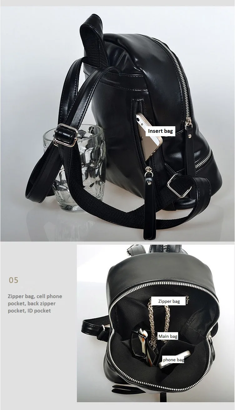 NIGEDU brand Women Backpack vintaeg High quality soft PU leather School Bag for girls Rucksack small Female Travel Backpacks (7)