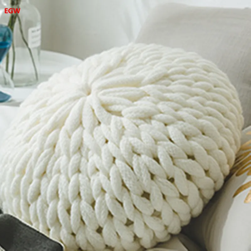 Home decor white round pumpkin cushion canday cushion with filling Europe sofa bed car cafe home room decoration home textile