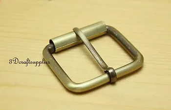 

belt buckle roller hardware pin buckle 1 1/4 inch anti bronze 6pcs E74