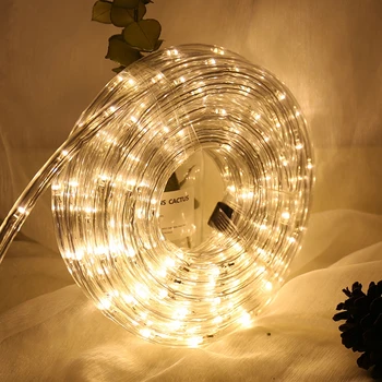 

110V 220V IP67 Waterproof LED Strip RGB Rainbow Tube Rope Light 20LED/M Christmas Wedding Outdoor Indoor Flexible Ribbon Tape