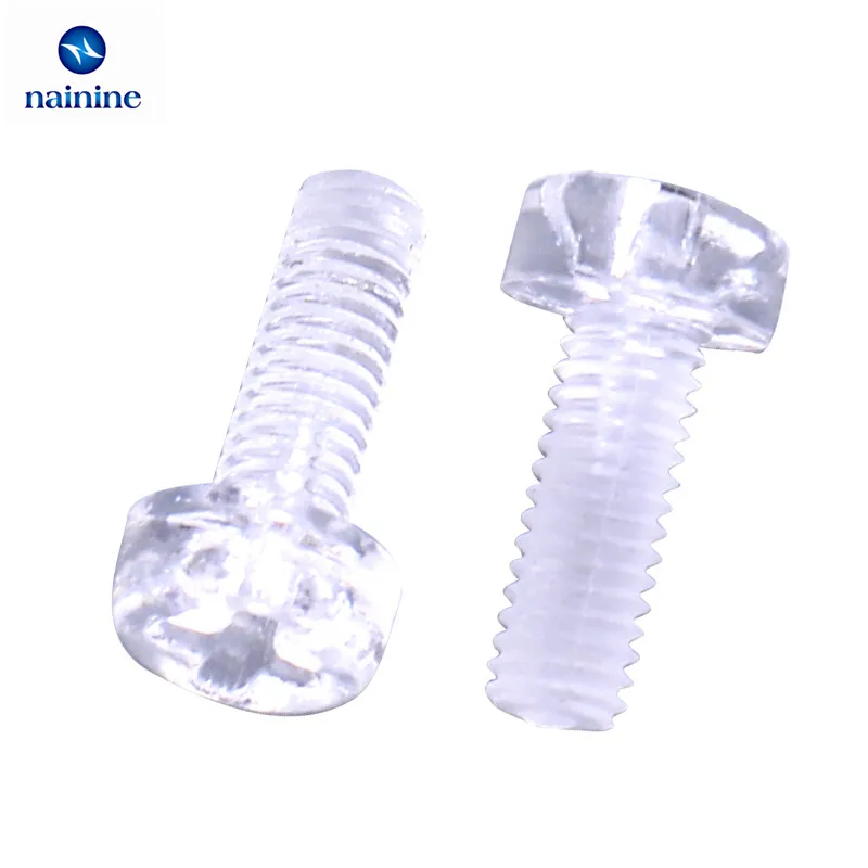 Buy 50Pcs M3 Acrylic Screw Cross Transparent Nylon Screws Plastic Phillips PC