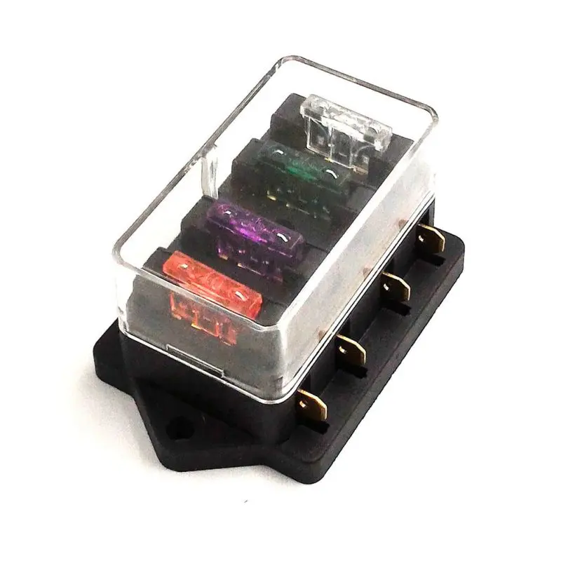 

New 4 way Blade Fuse Box Holder for Car Boat Marine Trike 12V 24V Car Fuses New