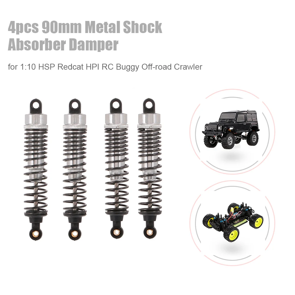 

4pcs 90mm Metal Shock Absorber Damper for 1:10 Traxxas HSP Redcat RC Buggy Off-road Crawler Car RC Car Parts