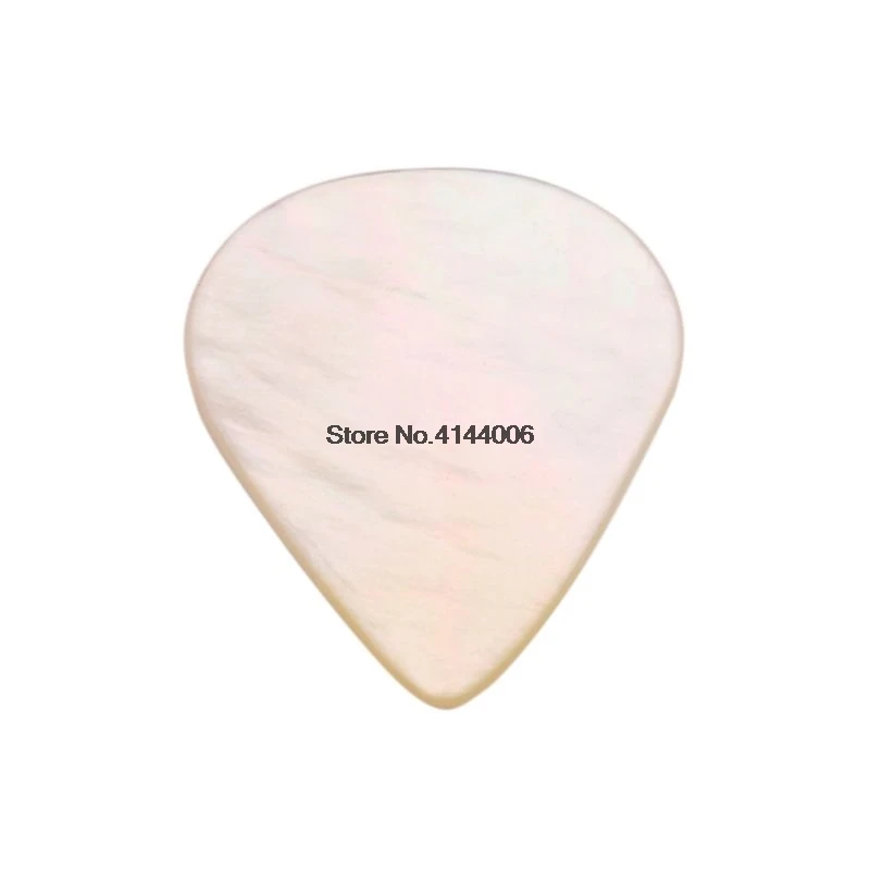 

1Pc Natural Shell Guitar Pick White Picks Teardrop Shape 1.5mm Accessory Drop Ship