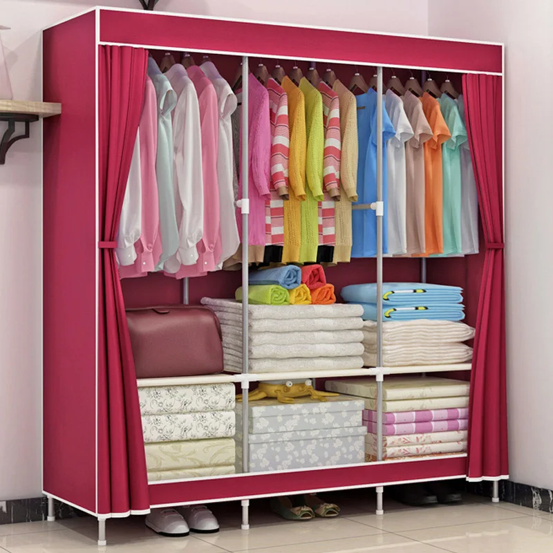 Fashion Home Furniture bedroom Non-woven fabric wardrobe Steel frame reinforcement Standing Storage Organizer closet cabinet Fashion Home Furniture bedroom Non-woven fabric wardrobe Steel frame reinforcement Standing Storage Organizer closet cabinet