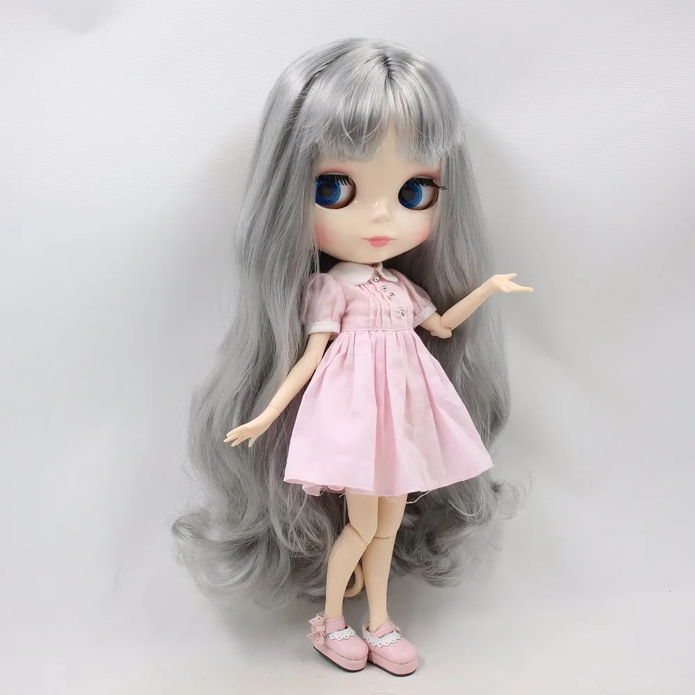 Кукла ICY DBS Blyth серые волосы с челкой белая кожа сустав тело 1/6 30 см BL9084|Куклы| |