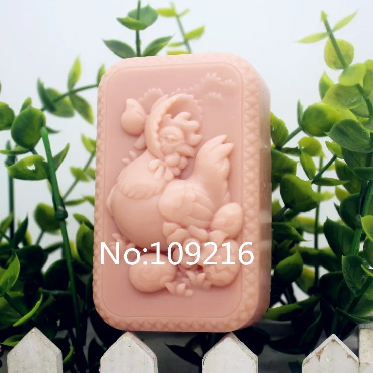 New Product!!1pcs Hen With Eggs (zx161) Silicone Handmade Soap Mold