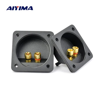 

AIYIMA 2Pcs ABS Plastic Gold Plated Copper Terminal Board Enthusiasts 80x80MM DIY Speaker Junction Pull Box