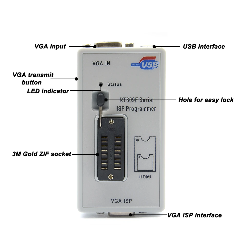 

Free Shipping 100% Original Newest RT809F ISP Programmer/ RT809 lcd usb programmer Repair Tools 24-25-93 serise IC